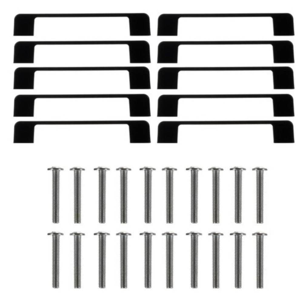 Melni mēbeļu rokturi– 10 gab