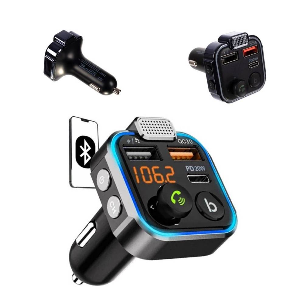 FM Bluetooth raidītājs/lādētājs