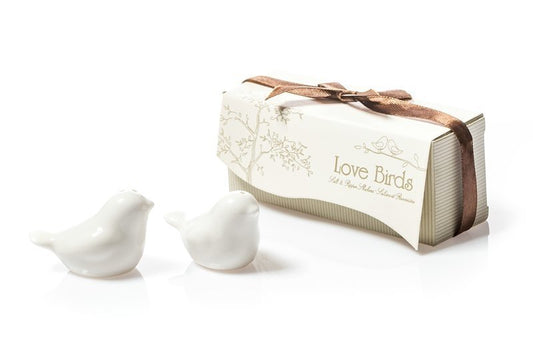 Sāls un piparu trauciņu komplekts - mīlestības putni.