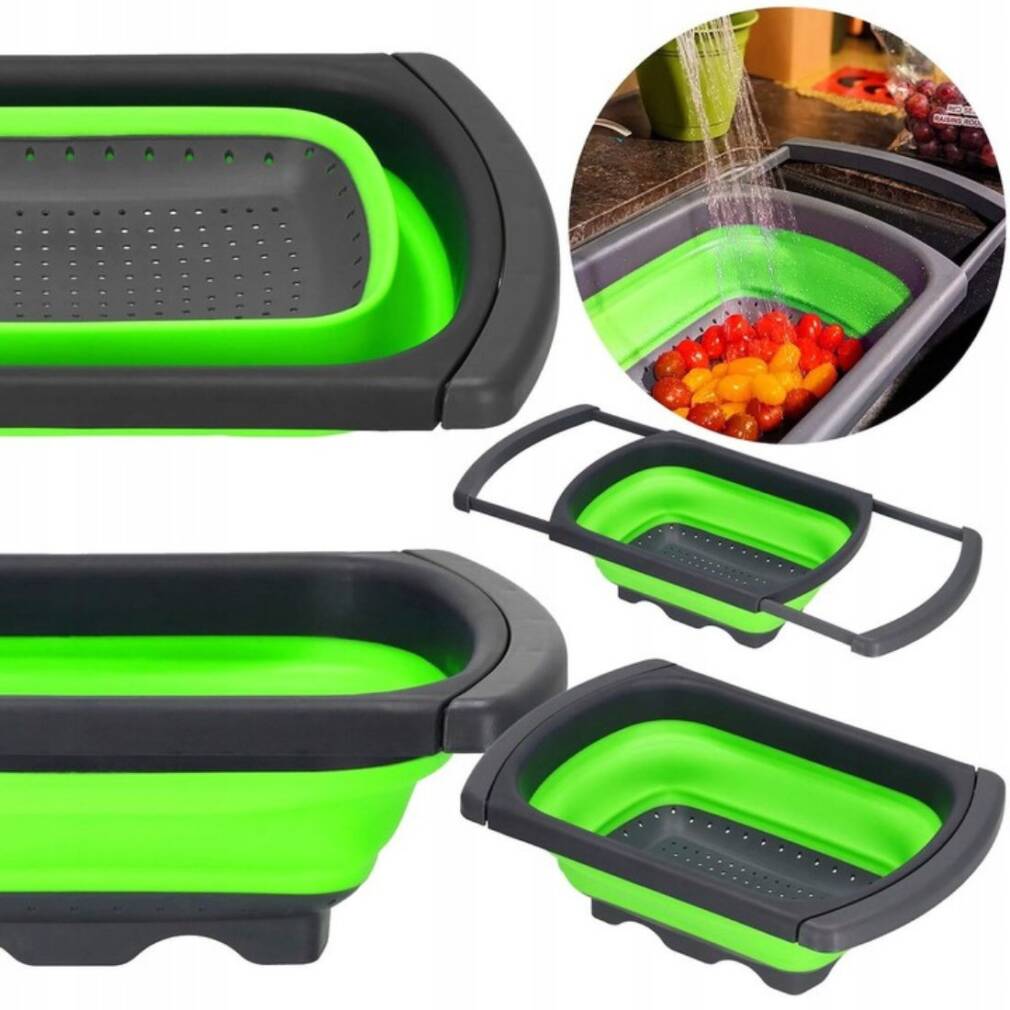 Silikona caurduris, salokāms sietiņš