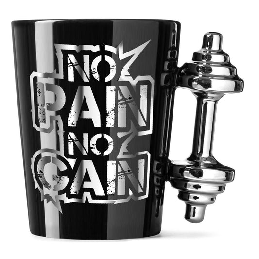 Krūze hantele "No pain no gain" 350ml
