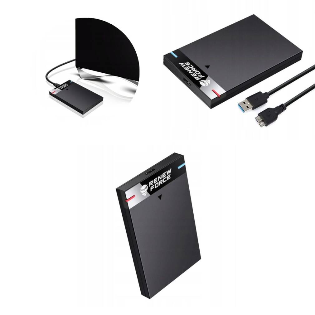 Diska korpuss melns USB 3.2 5GB