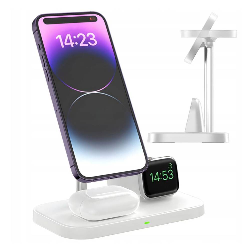 3in1 uzlādes stacija ZHX-CW01 balta