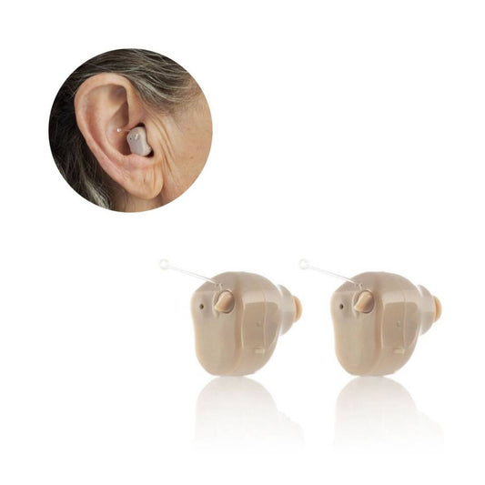 Ausīs ievietojams dzirdes pastiprinātājs ar piederumiem