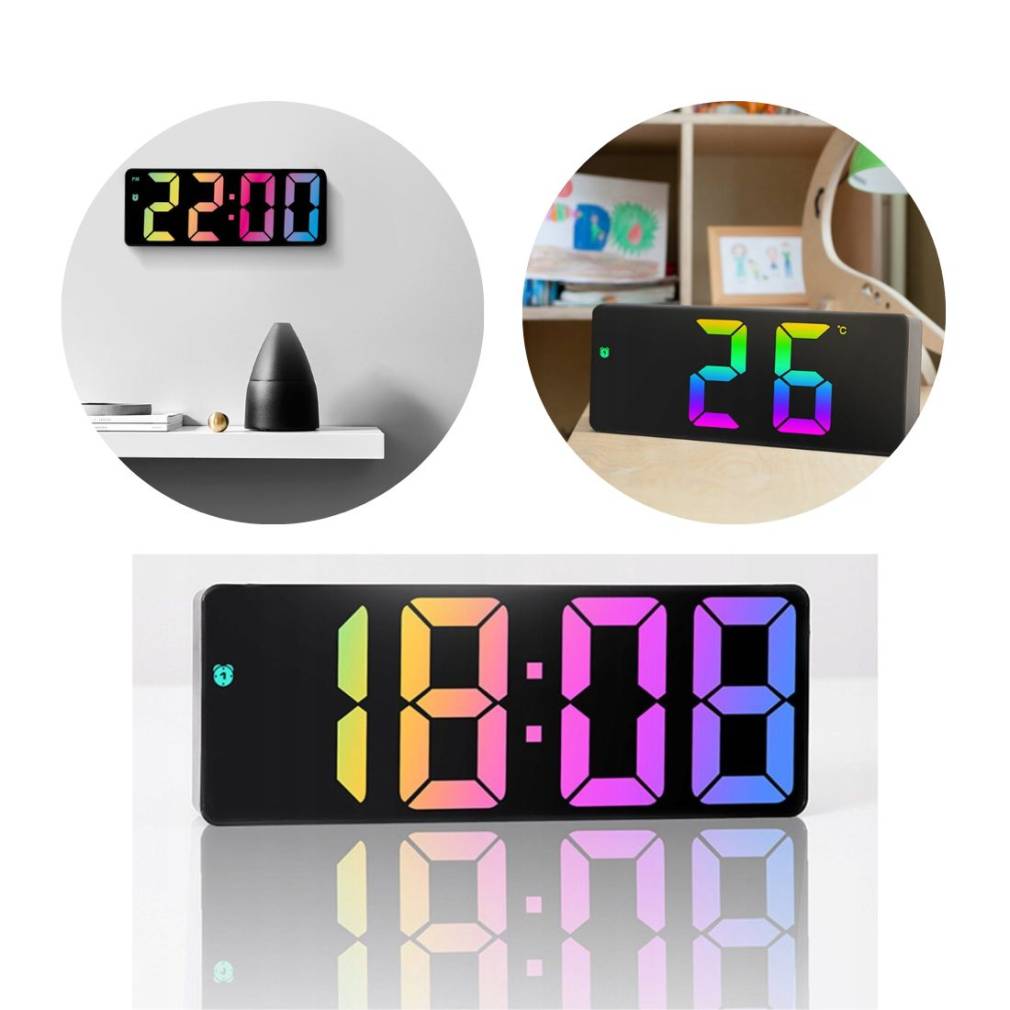 Elektroniskais modinātājs LED RGB GH0712