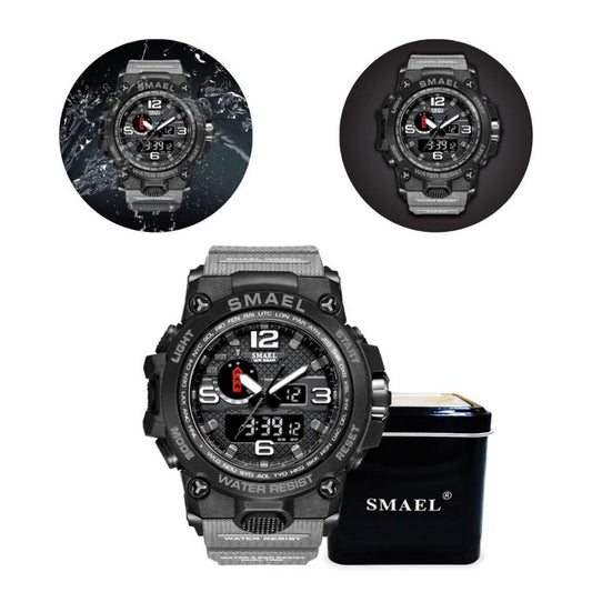 Elektroniskais pulkstenis Smael 1545D, pelēks