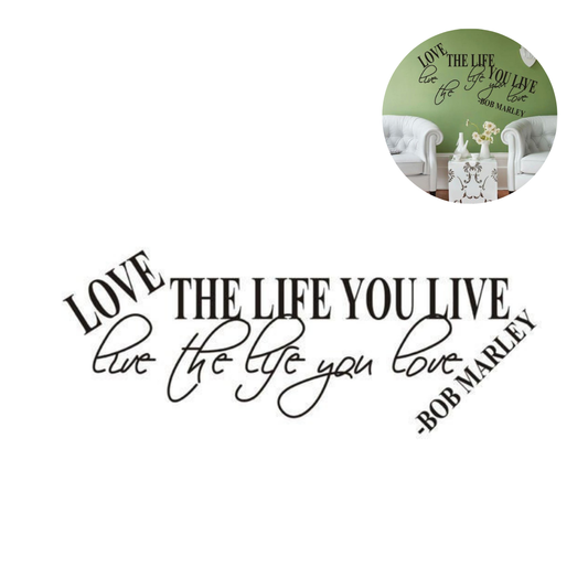 Dekoratīva sienas uzlīme "Bobs Mārlija citāts"