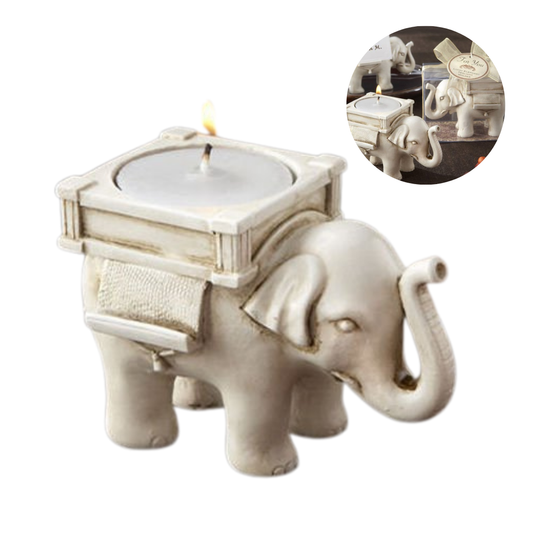 Laimes ziloņa sveces turētājs, svečturis.