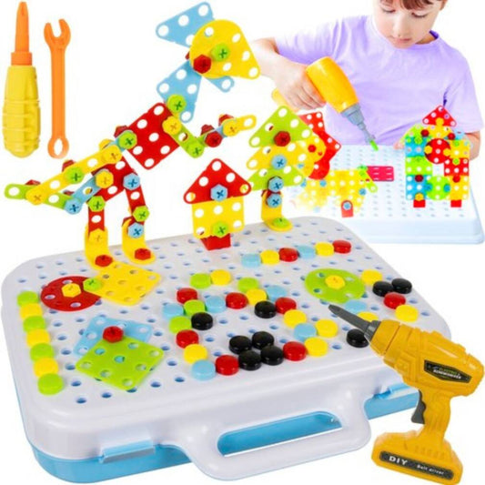 Radoša mozaīka ar skrūvgriezi