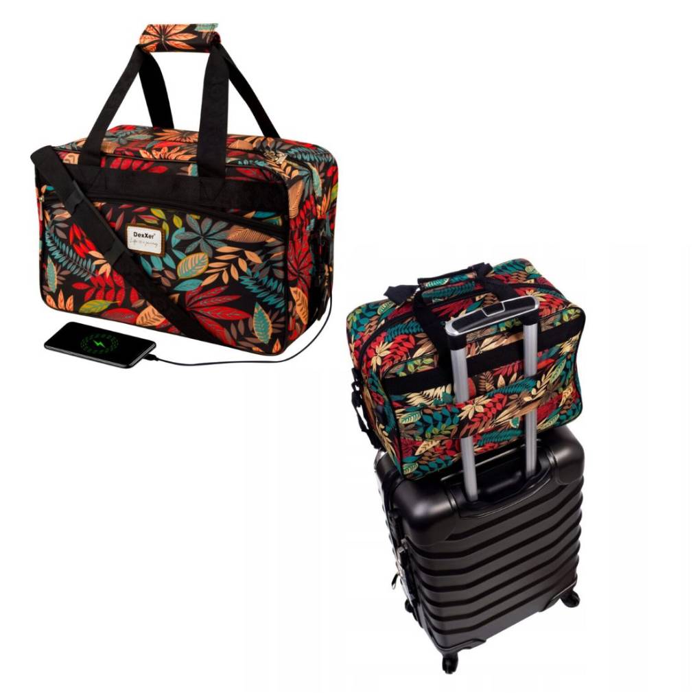 Orange-Flow Leaves ceļojumu soma