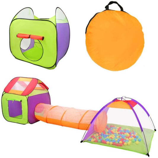 Telts bērniem Māja + Tunelis + 200 bumbas