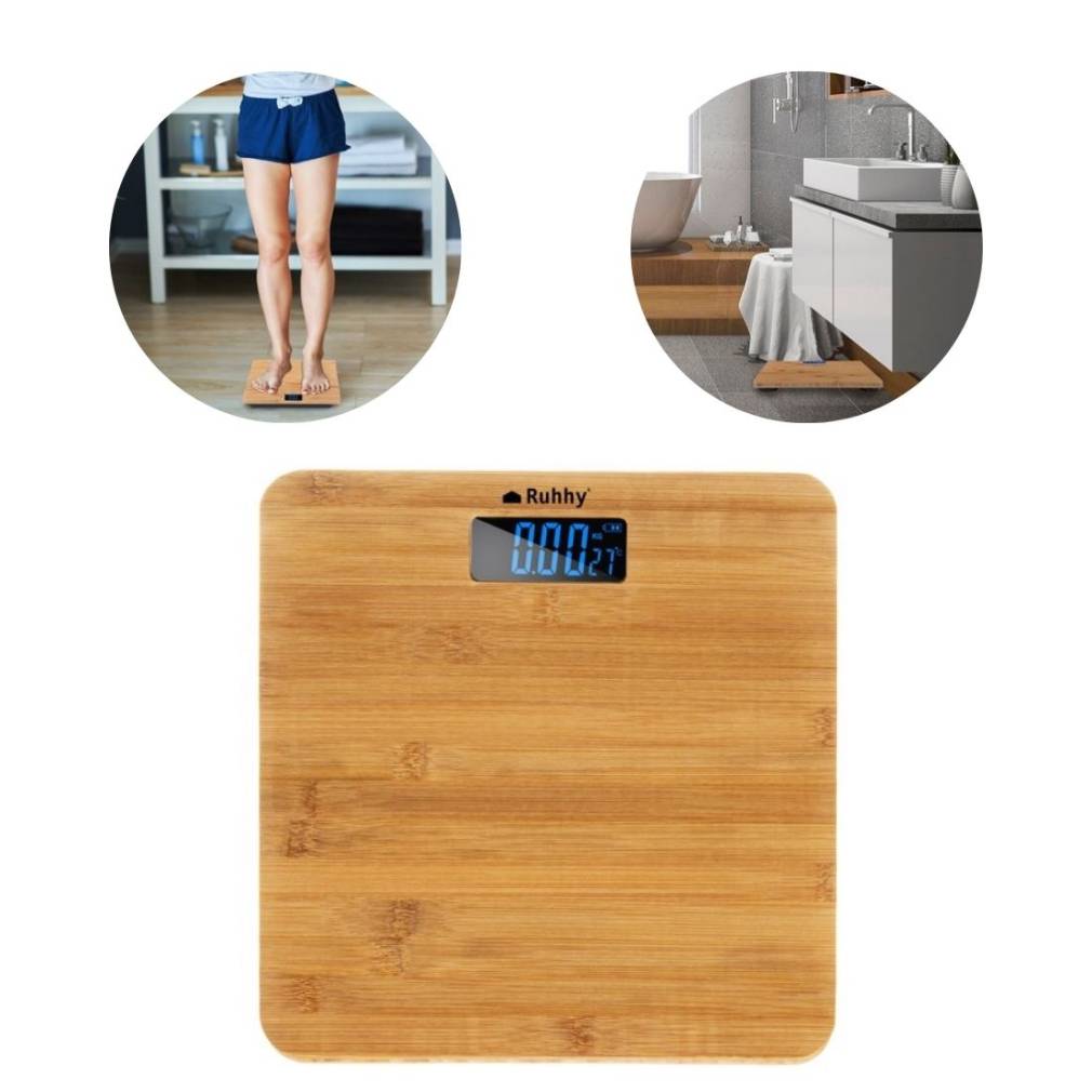 LCD vannas istabas svari - koka