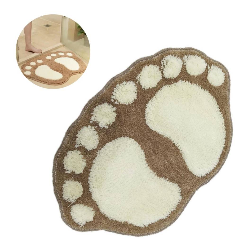 Brūns vannas istabas paklājs