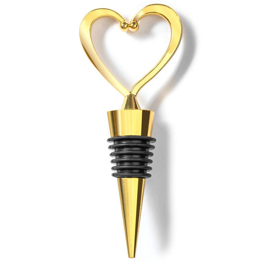 Zelta sirds vīna pudeles aizbāznis