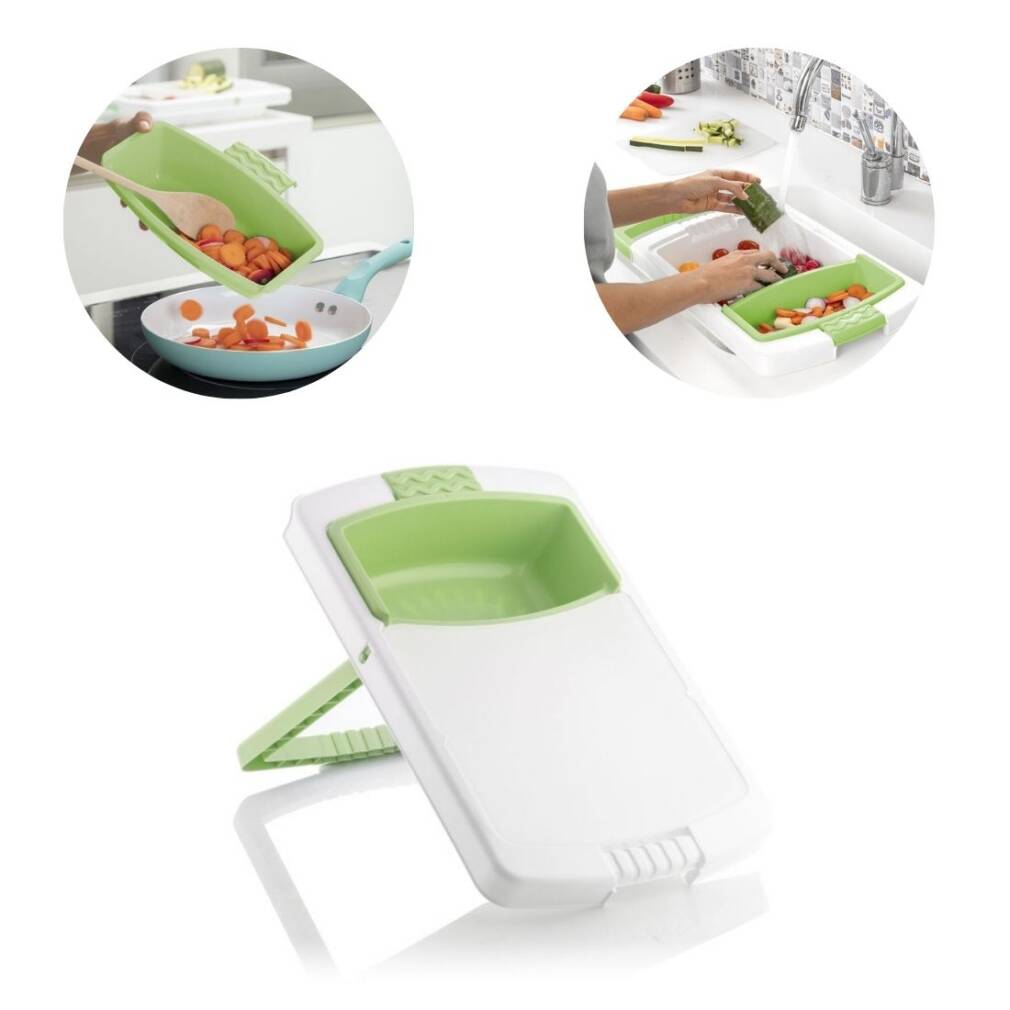 Pagarināms griešanas dēlis ar paplāti