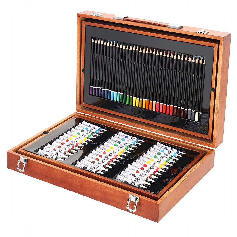 Mākslas komplekts koka koferī 174 gab.