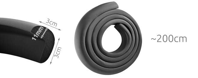 Malu aizsarglente - melna