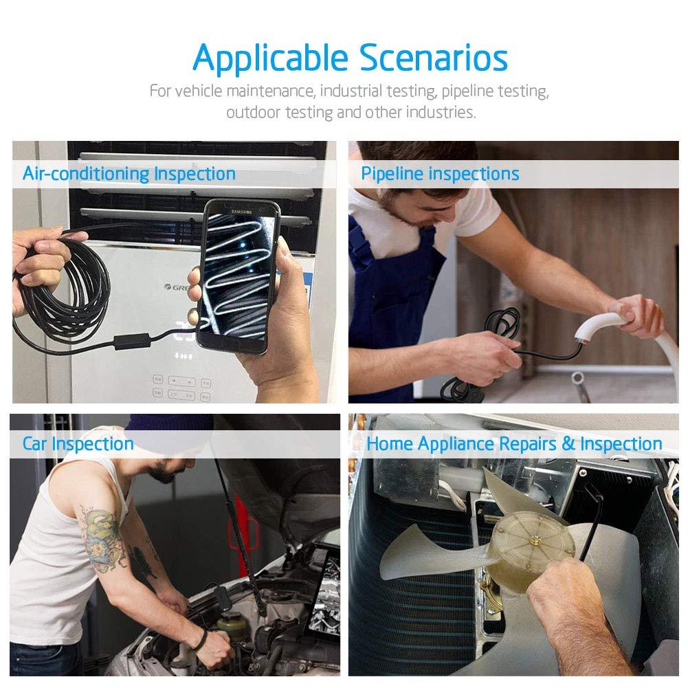 Endoskops Kamera Šaurām Vietām 5m 8mm LED Wi-Fi