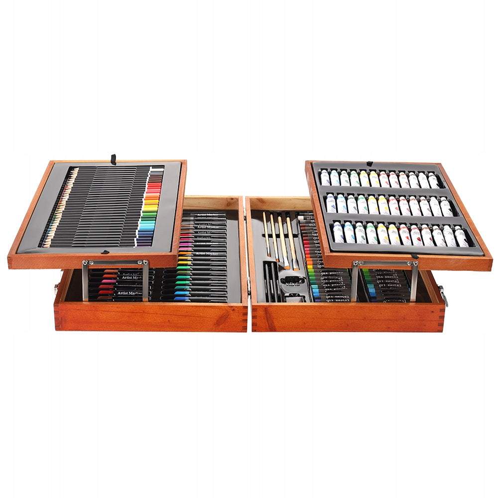 Mākslas komplekts koka koferī 174 gab.