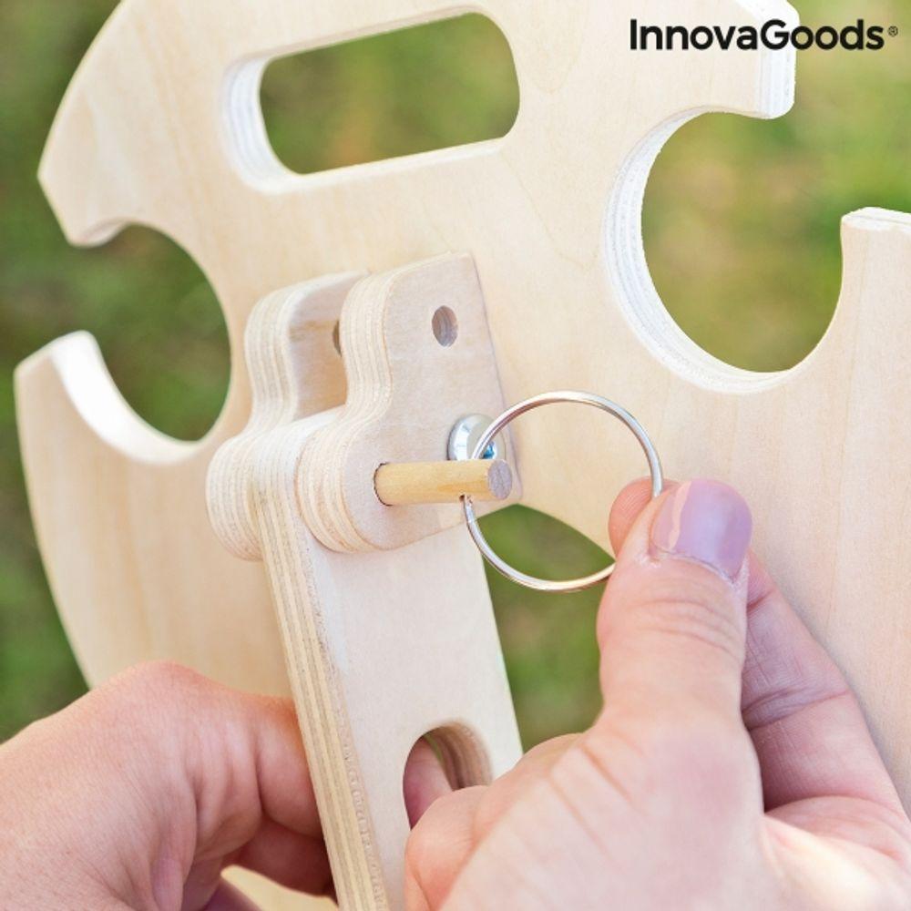 Saliekamais portatīvais vīna galds piknikam