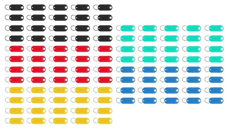 Atslēgu piekariņu un identifikatoru komplekts 100 gab.