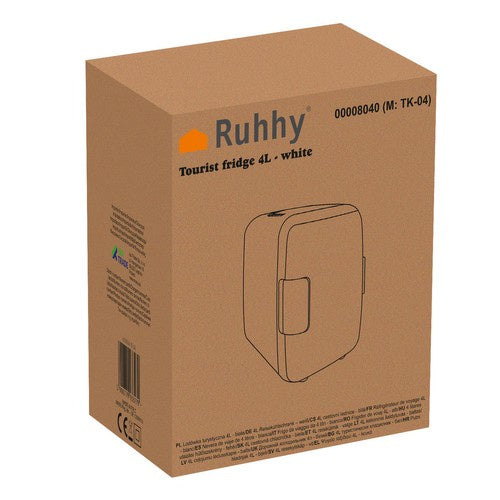 4l ceļojumu ledusskapis - balts