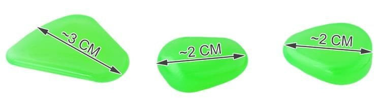 Mirdzošie akmeņi - 100 zaļo gabalu komplekts