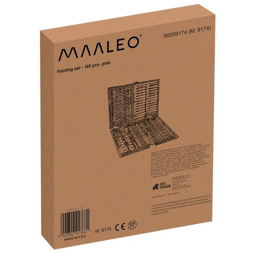 Gleznošanas komplekts koferī, 168 gab., rozā