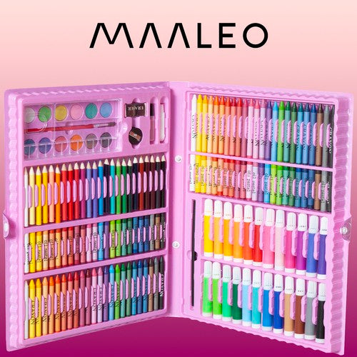 Gleznošanas komplekts koferī, 168 gab., rozā