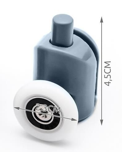 Viens apakšējās dušas kabīnes ritenis