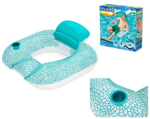 Piepūšamais atpūtas krēsls ar atzveltni, 102x94cm, Bestway