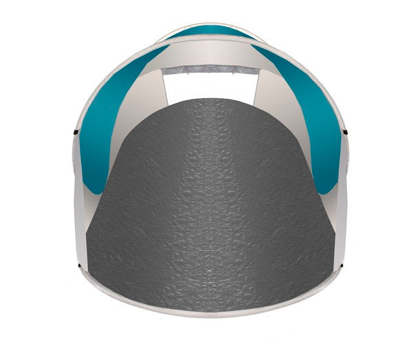 Pludmales telts 145x100x70cm - tirkīzzila - pelēka