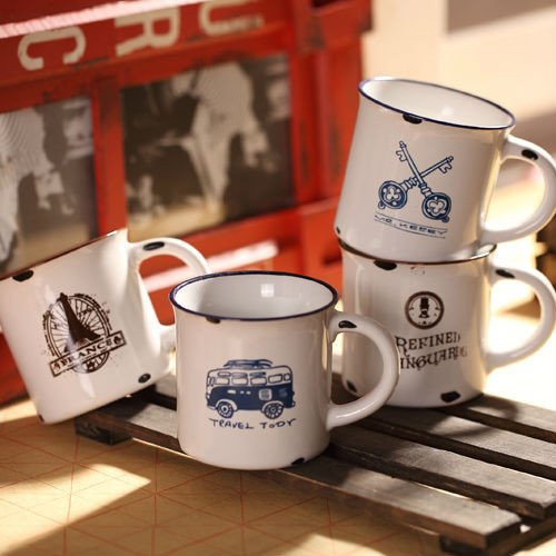 Retro MINI porcelāna krūze - Atslēgas