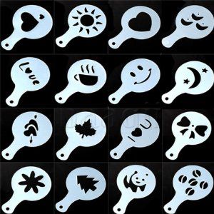 Kafijas, deserta un kūku trafareti 16 gab