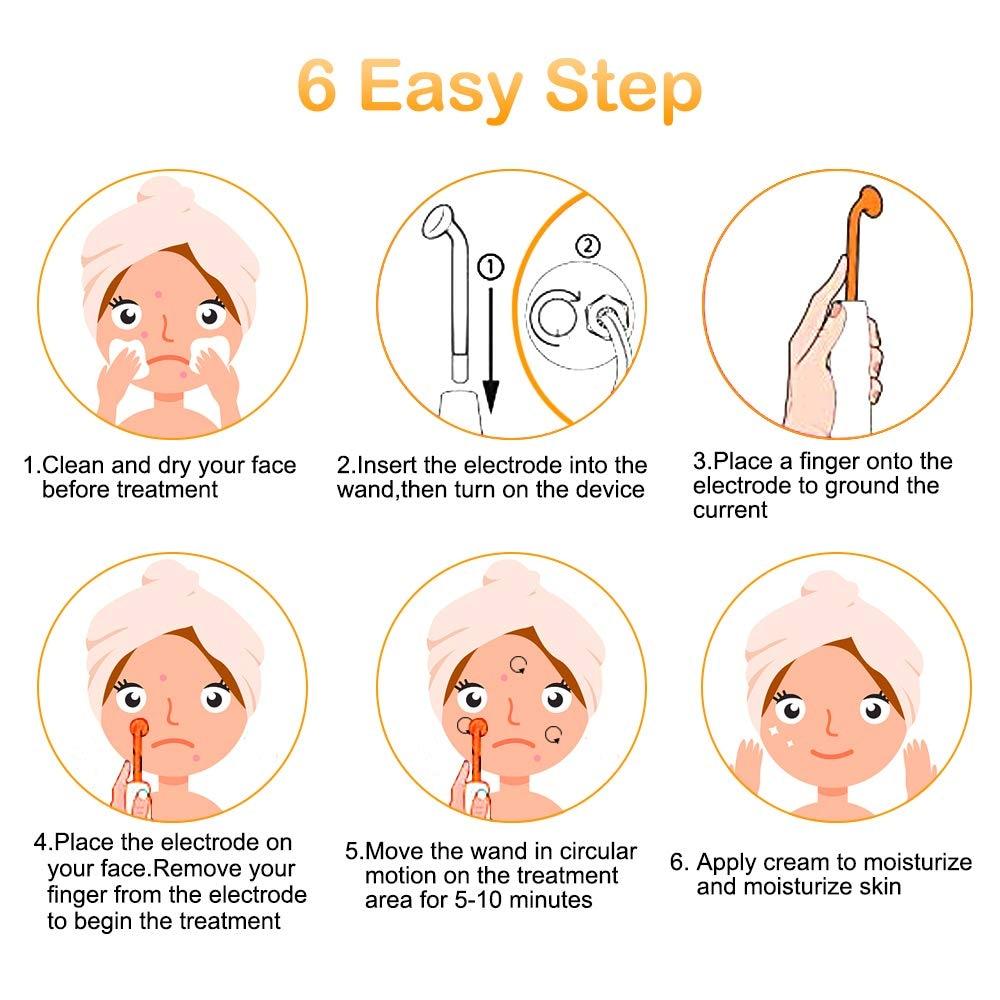 Darsonvāls, augstfrekvences ierīce, ar 4 maināmiem uzgaļiem