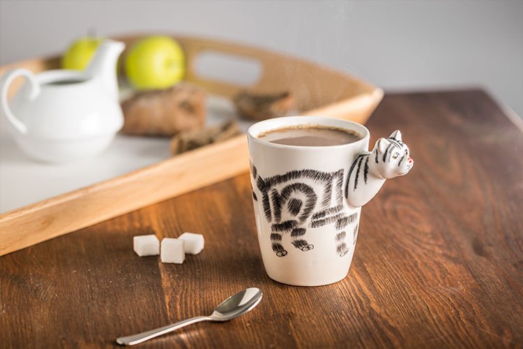 Dzīvnieku krūze 3D - kaķis