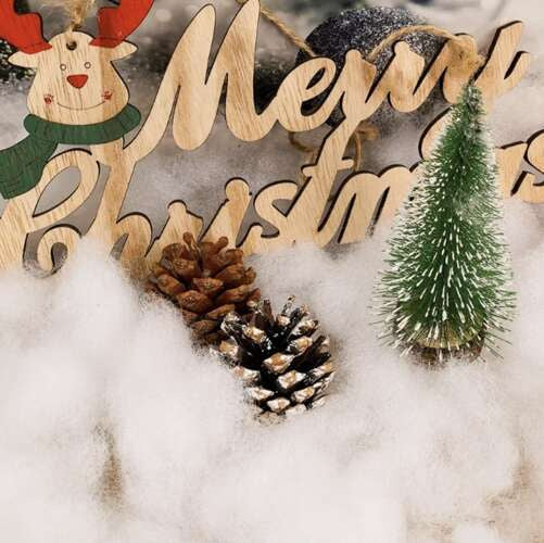 Mākslīgais sniegs, birstošs, dekoratīvs, pūkainais, Ziemassvētku rotājumiem, 1 kg