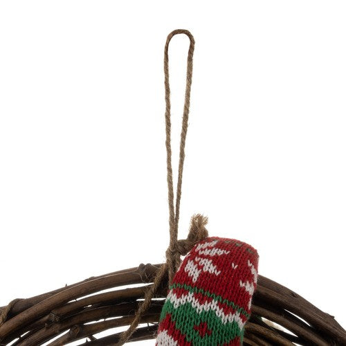 Ziemassvētku vainags durvīm - ziemeļbriedis Ruhhy