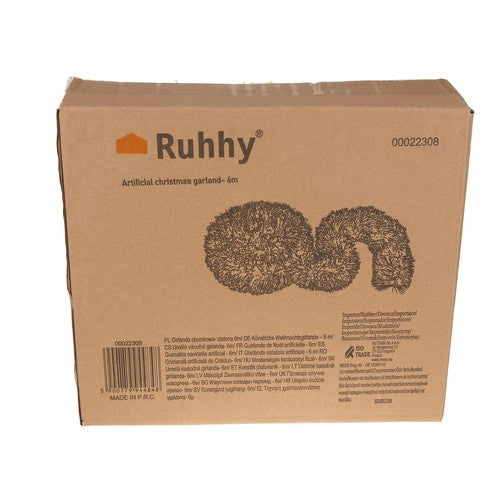 Ziemassvētku eglītes virtene - zaļa 6m Ruhhy