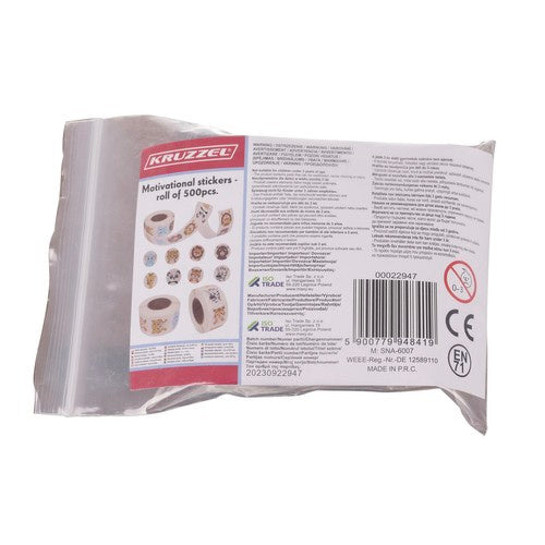 Motivējošas uzlīmes - 500 gabalu rullis Kruzzel