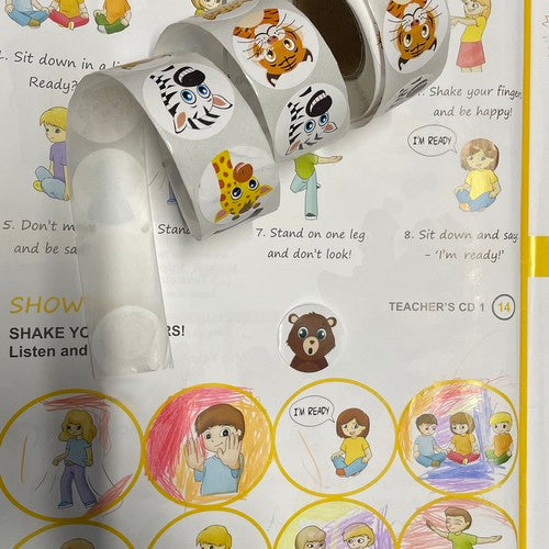 Motivējošas uzlīmes - 500 gabalu rullis Kruzzel