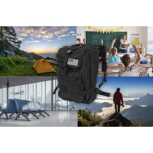 Militāra mugursoma, melna, maza