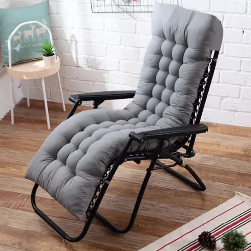 Stepēts spilvens dārza atpūtas krēslam, pelēks