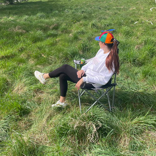 Makšķerēšanas krēsls melns un pelēks