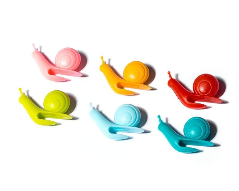 Gliemežu tējas maisiņu turētājs un vīna glāzes etiķete 6 gab