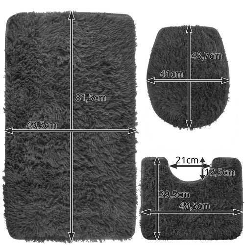 Vannas paklājiņu komplekts - pelēks Ruhhy