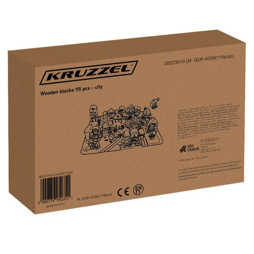 Koka klucīši 115 gab. - Pilsēta