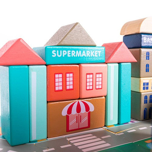 Koka klucīši 115 gab. - Pilsēta