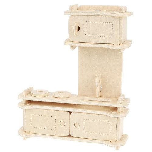 Koka leļļu mēbeļu komplekts, 34 daļas