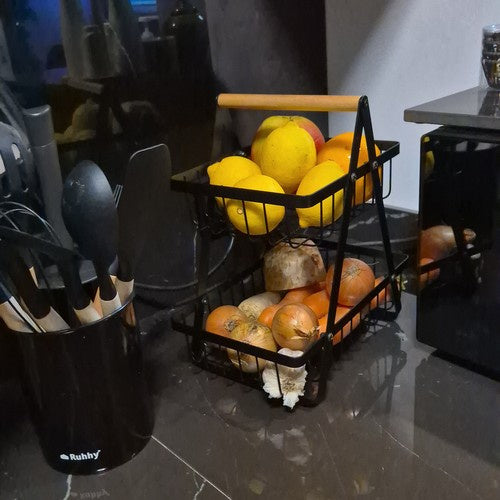 24265 divstāvu augļu/dārzeņu grozs